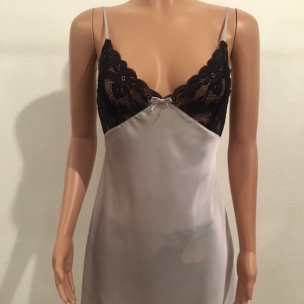 NEW SILVER CHEMISE. TAGS ON.